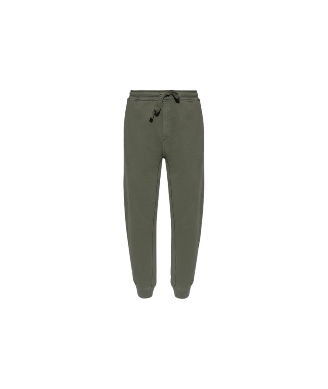 STONE ISLAND Зеленые хлопковые повседневные брюки, фото 1