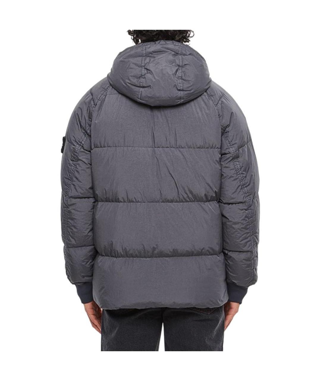 STONE ISLAND Серый пуховик, фото 4