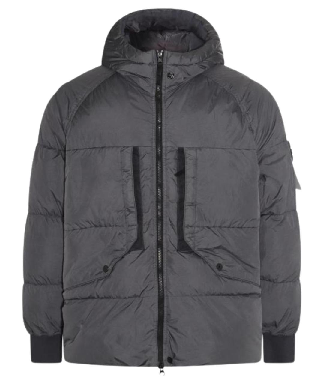 STONE ISLAND Серый пуховик, фото 1