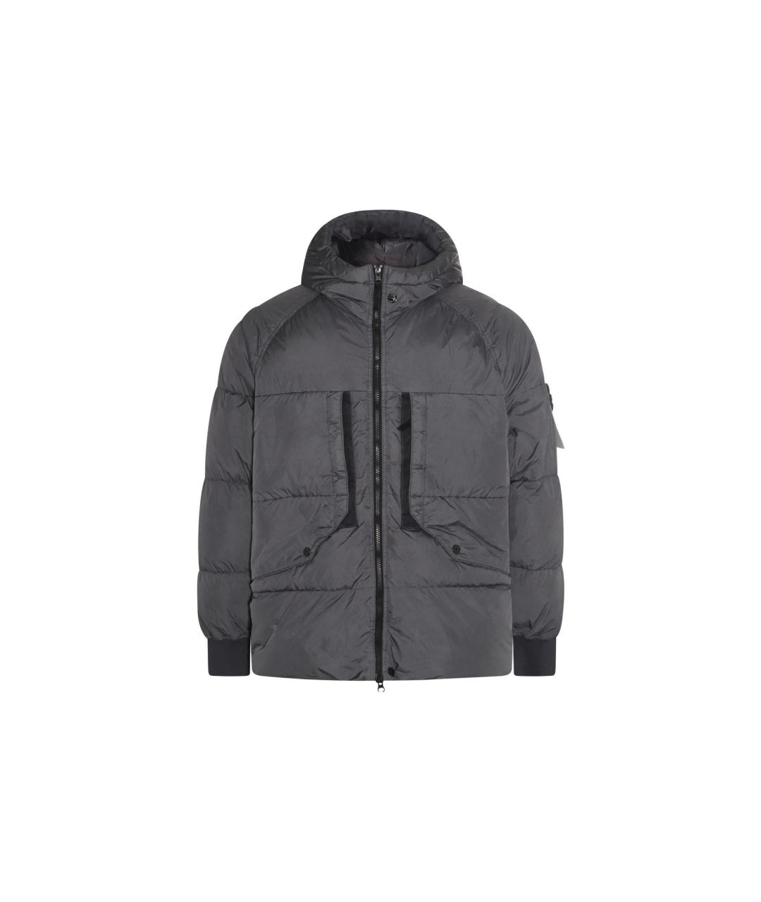 STONE ISLAND Серый пуховик, фото 7