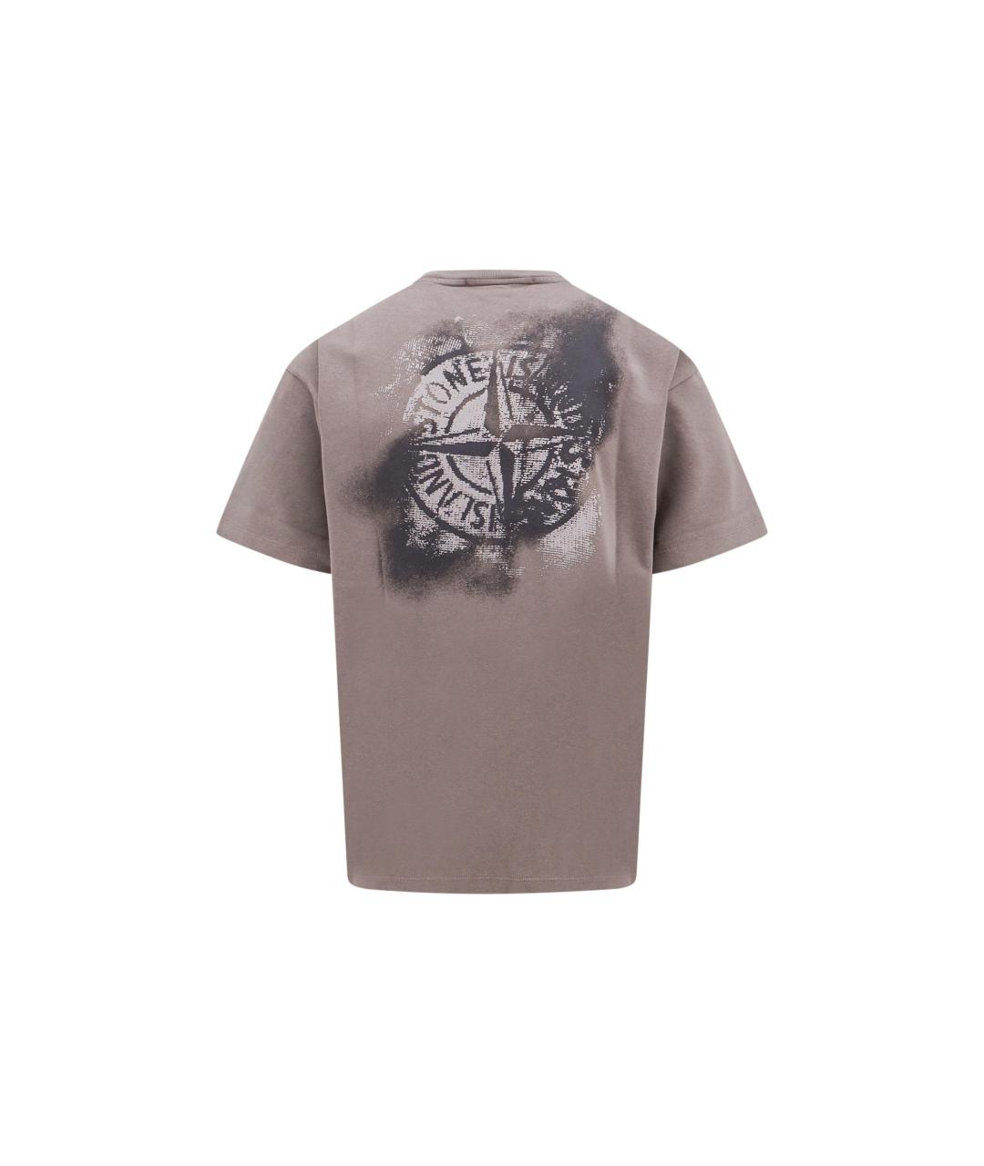STONE ISLAND Серая футболка, фото 2