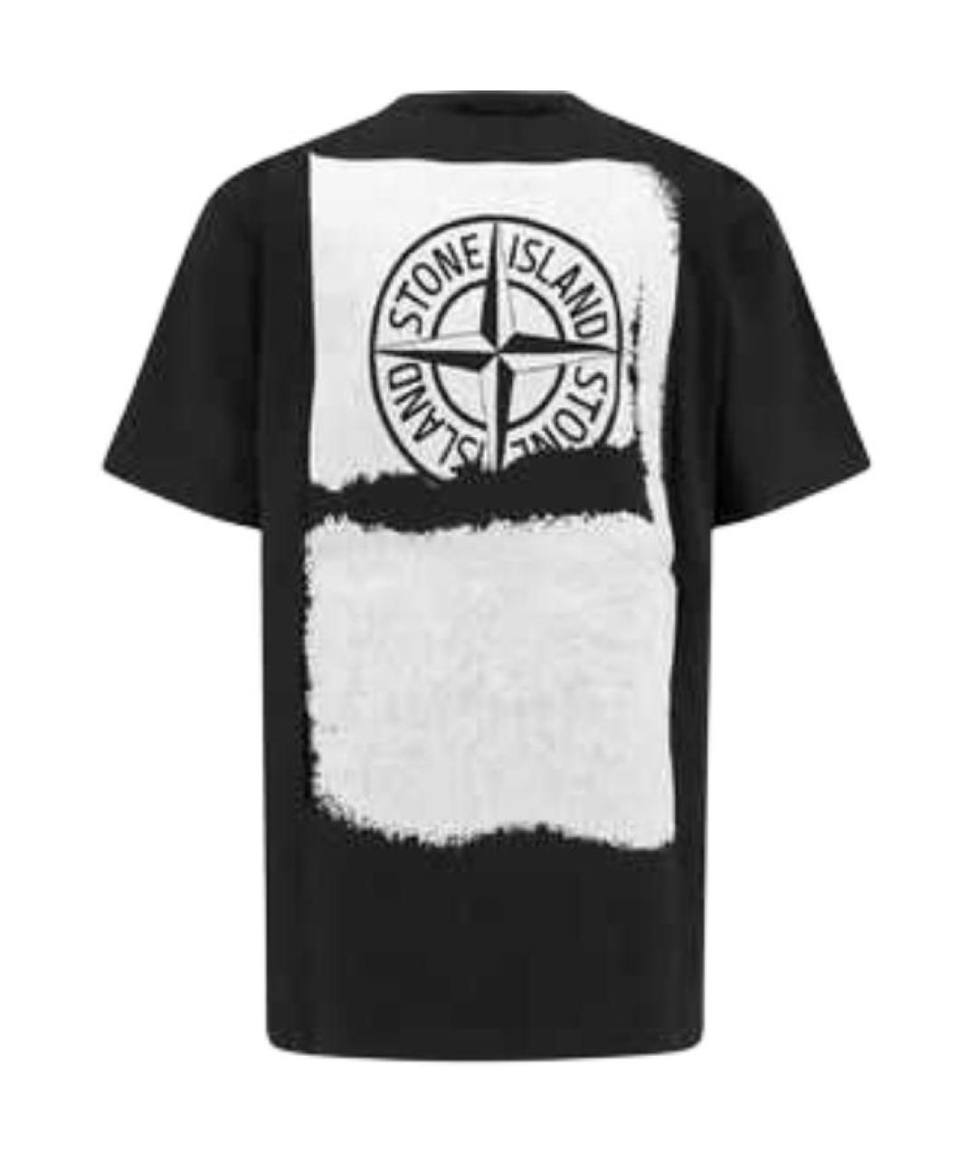 STONE ISLAND Черная футболка, фото 2