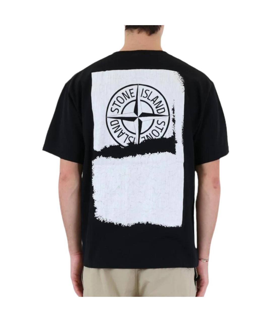 STONE ISLAND Черная футболка, фото 5
