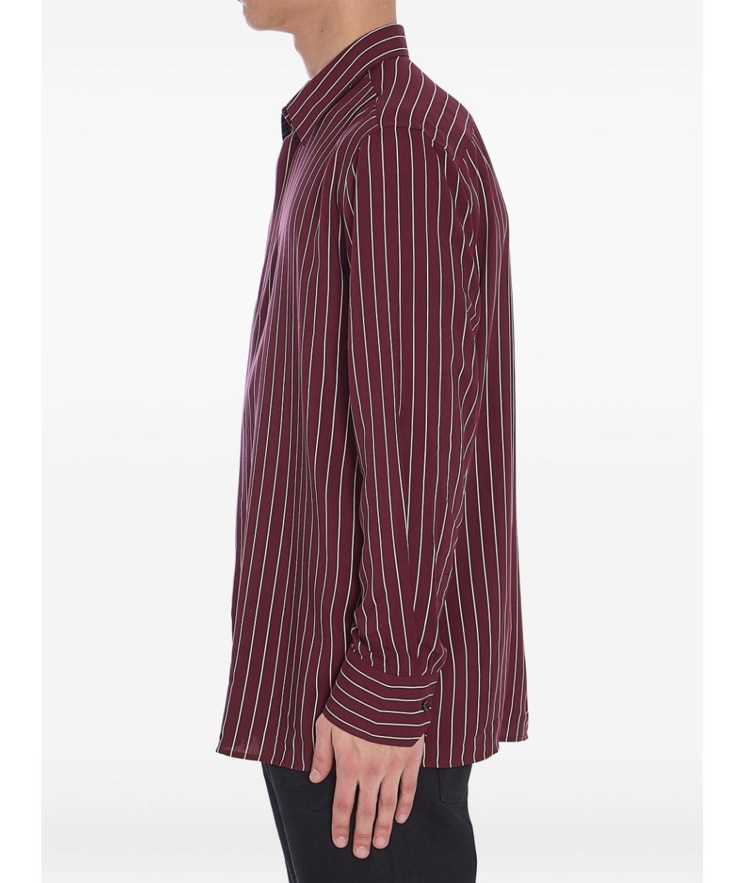 SAINT LAURENT Бордовая кэжуал рубашка, фото 4