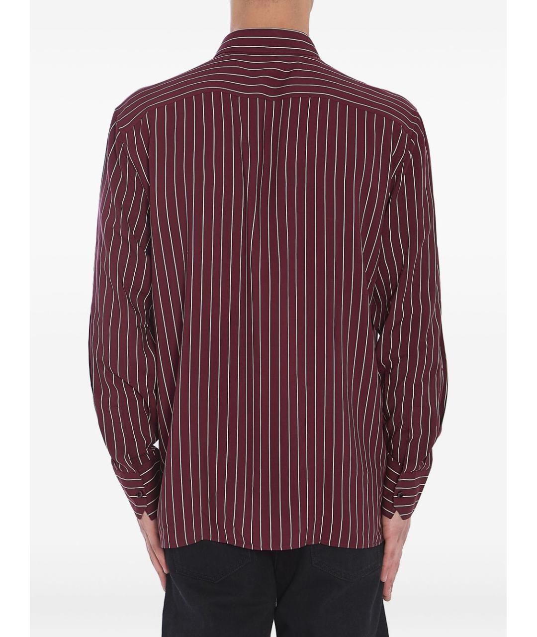 SAINT LAURENT Бордовая кэжуал рубашка, фото 5