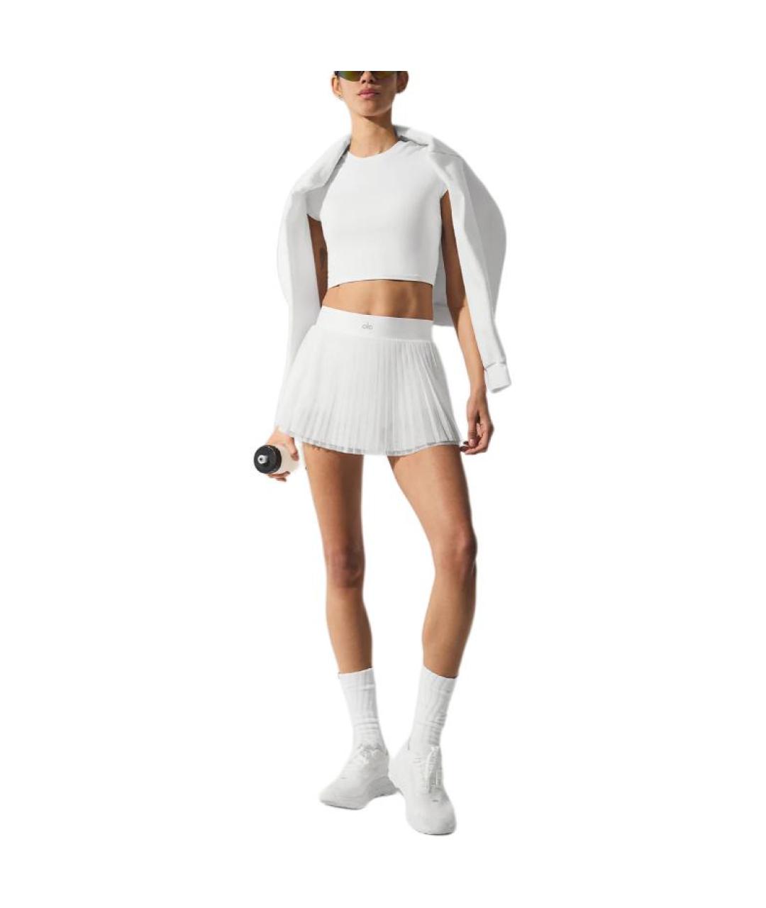 ALO YOGA Белая юбка-шорты, фото 3