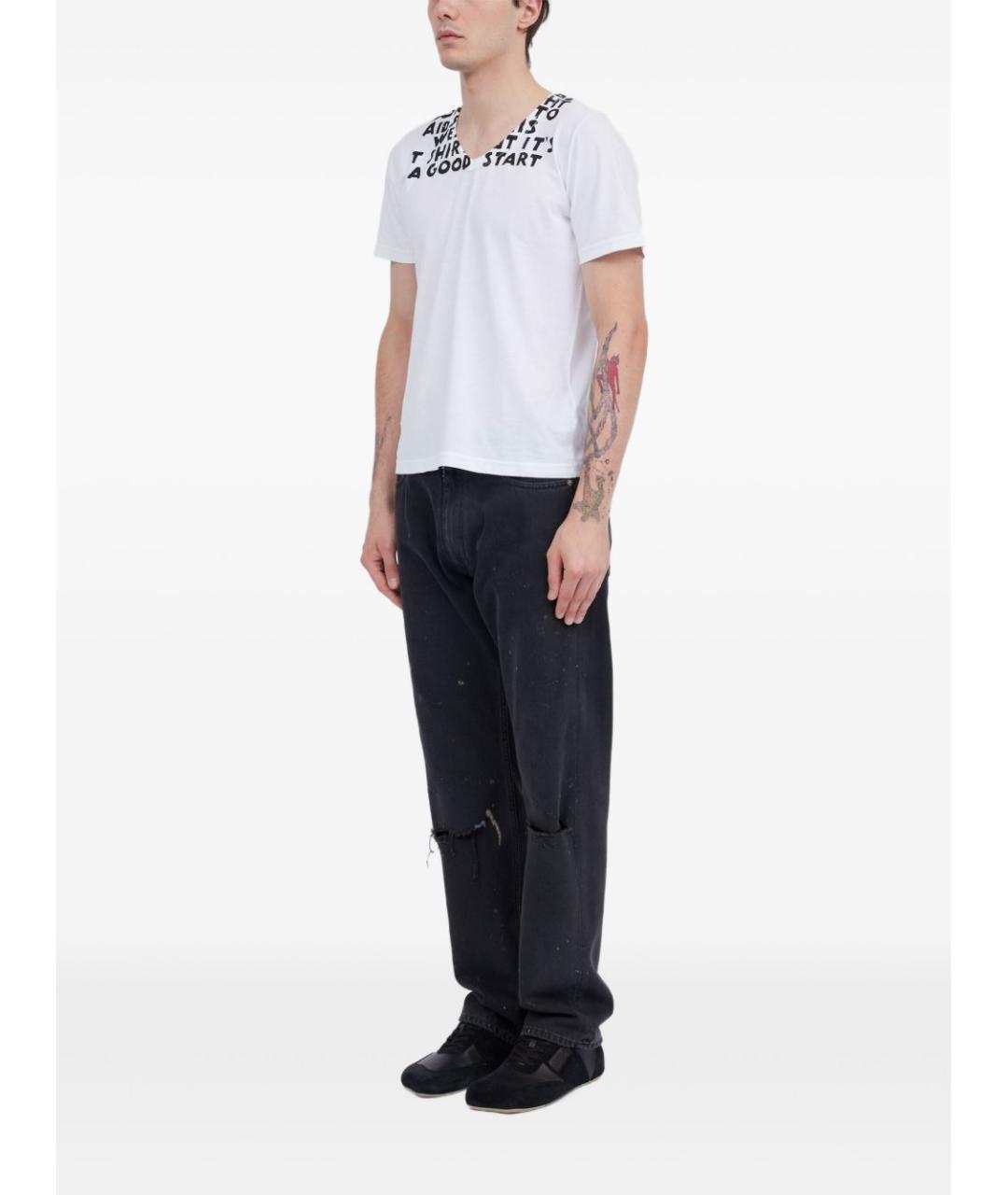 MM6 MAISON MARGIELA Белая хлопковая футболка, фото 2