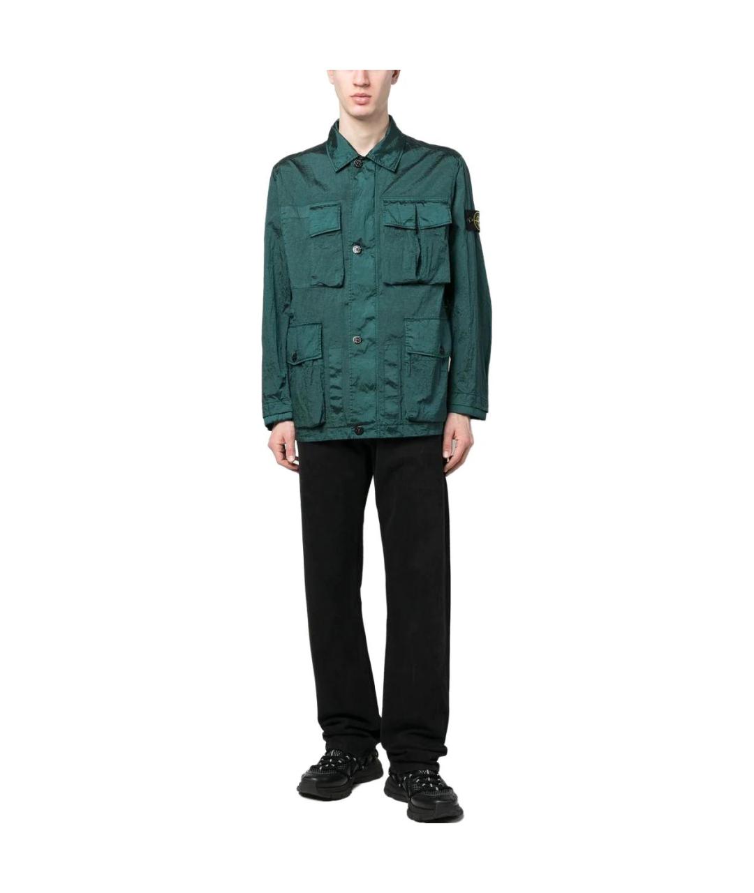 STONE ISLAND Зеленая куртка, фото 4