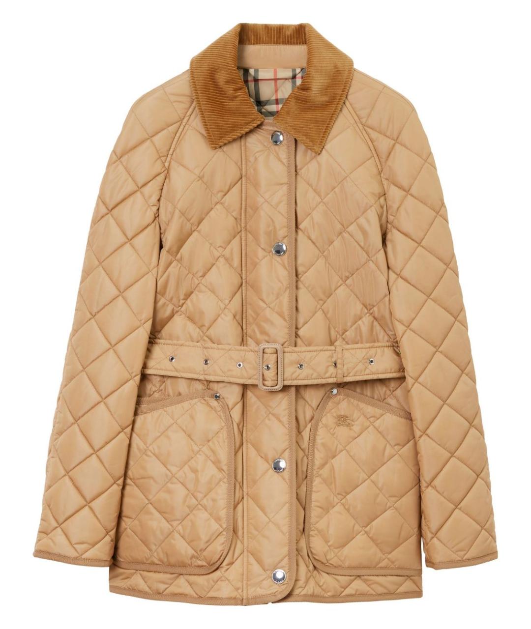BURBERRY Бежевая полиэстеровая куртка, фото 1