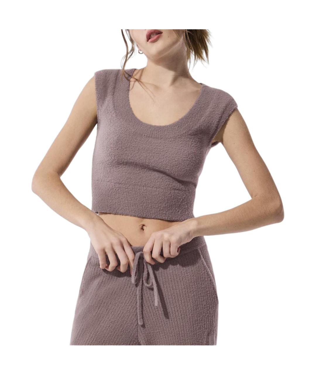 ALO YOGA Бежевая майка, фото 3