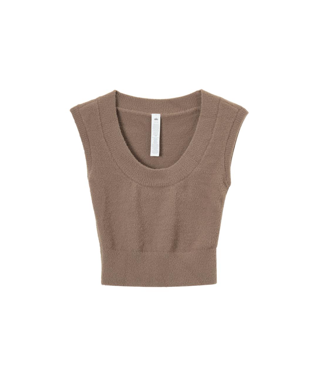 ALO YOGA Бежевая майка, фото 4