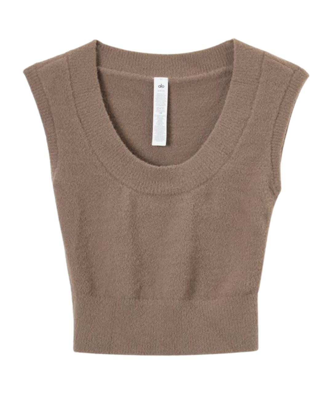 ALO YOGA Бежевая майка, фото 1