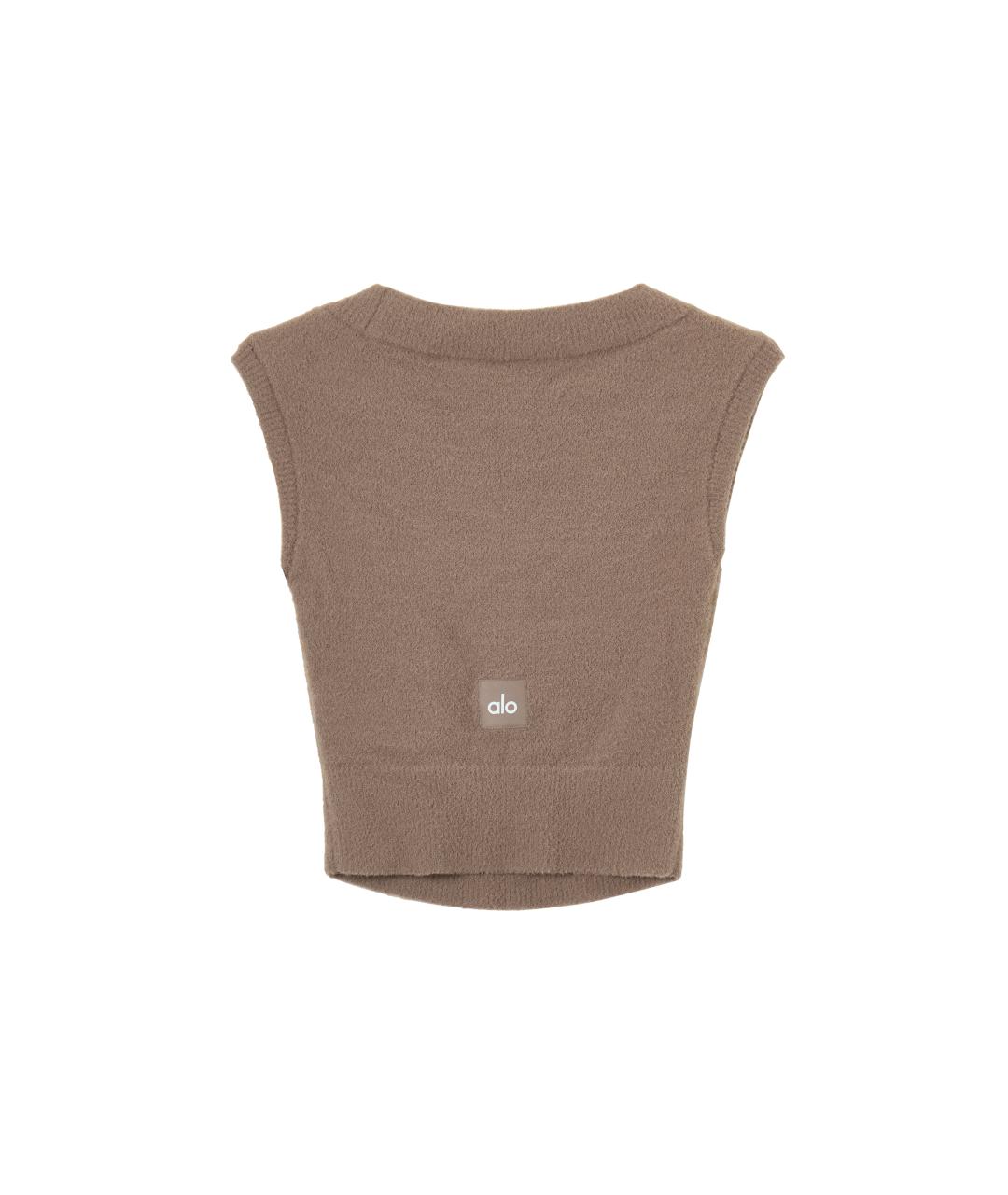 ALO YOGA Бежевая майка, фото 2