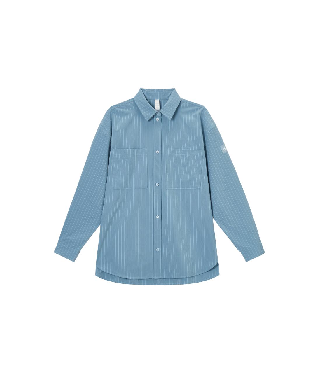 ALO YOGA Синяя рубашка, фото 1