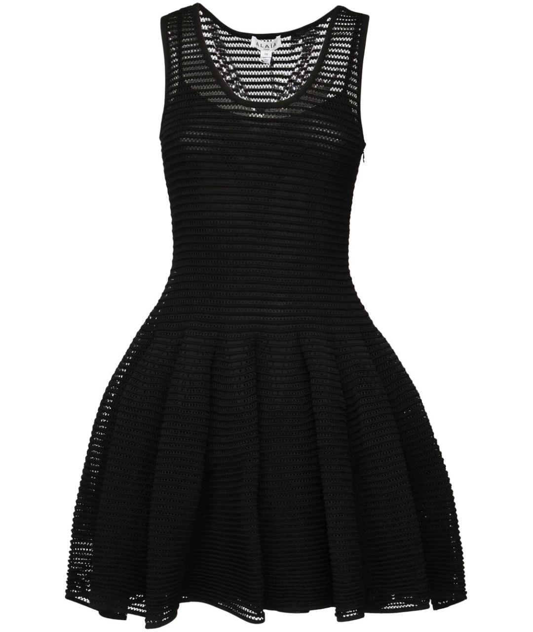 ALAIA Черное вискозное коктейльное платье, фото 1