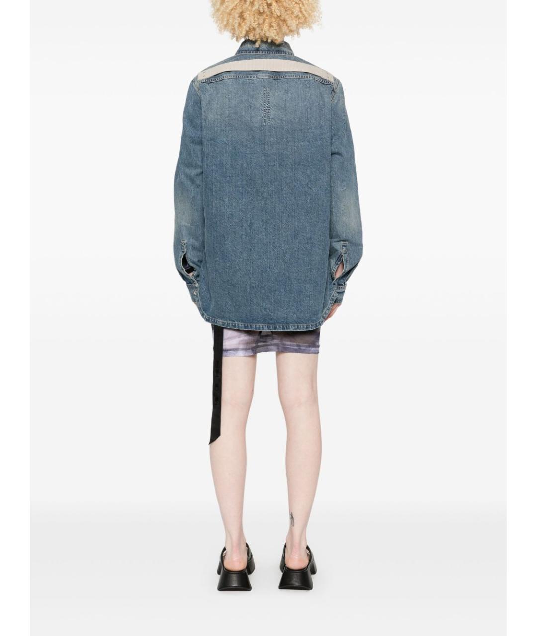 RICK OWENS DRKSHDW Голубая полиэстеровая куртка, фото 3