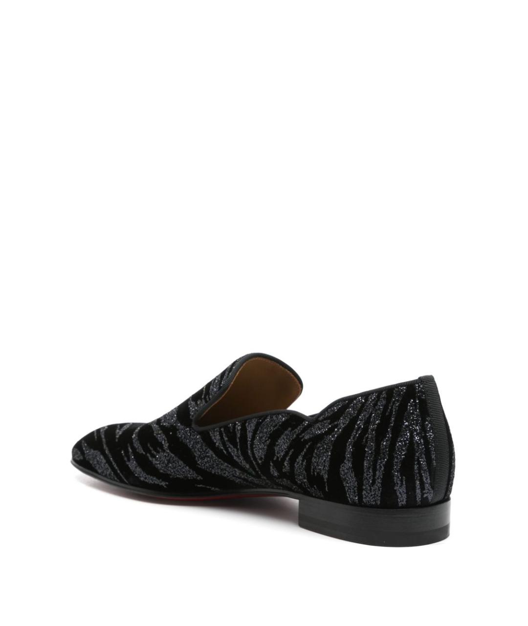 CHRISTIAN LOUBOUTIN Черные кожаные лоферы, фото 4