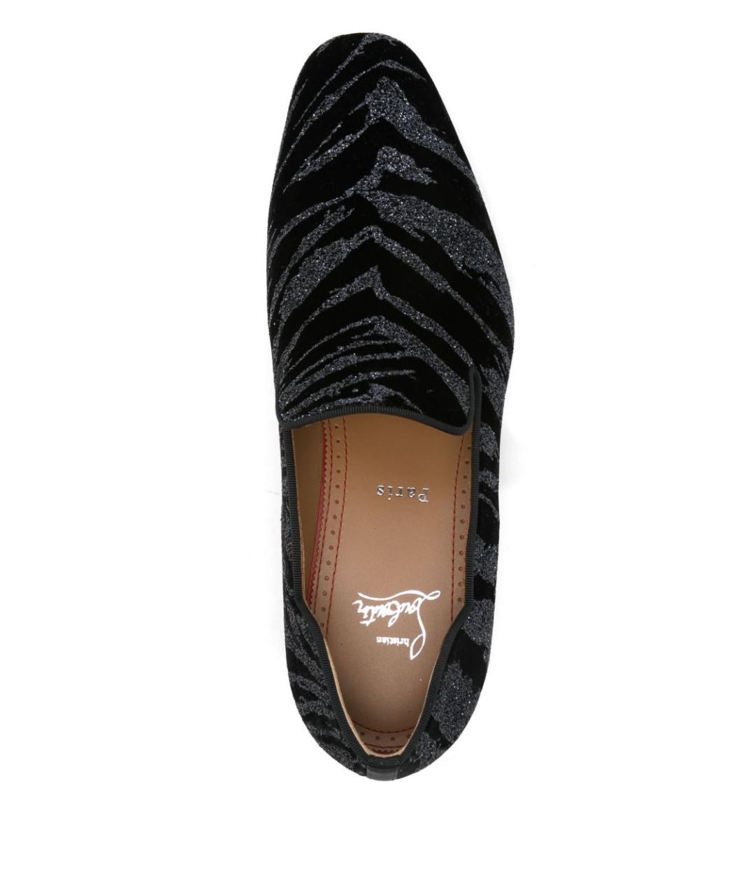 CHRISTIAN LOUBOUTIN Черные кожаные лоферы, фото 2