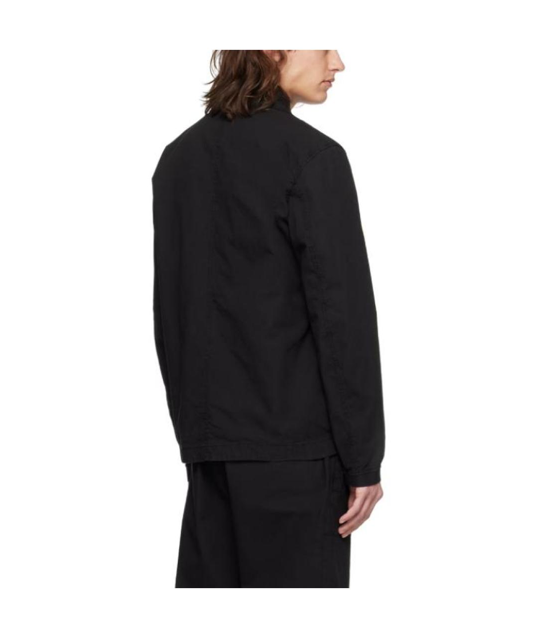 STONE ISLAND Черная хлопковая куртка, фото 5