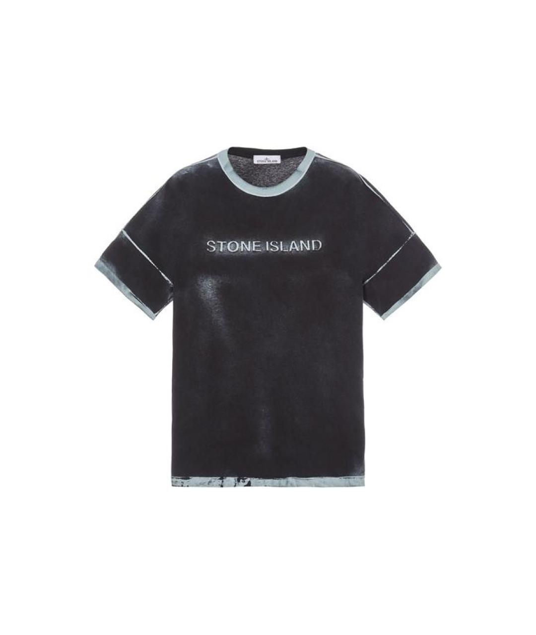 STONE ISLAND Темно-синяя футболка, фото 1