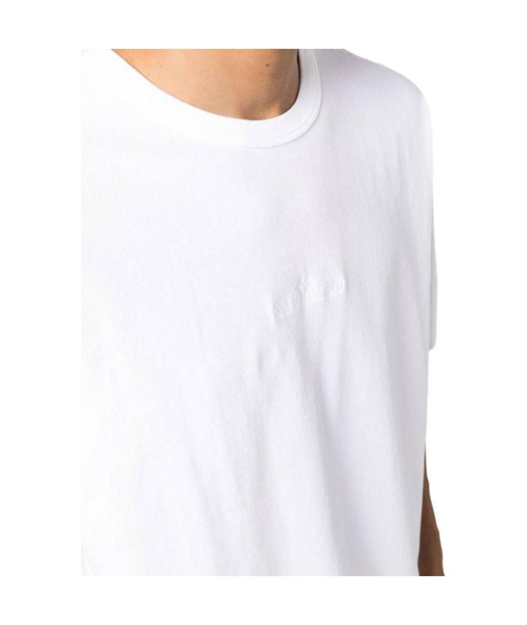 STONE ISLAND Белая хлопковая футболка, фото 6