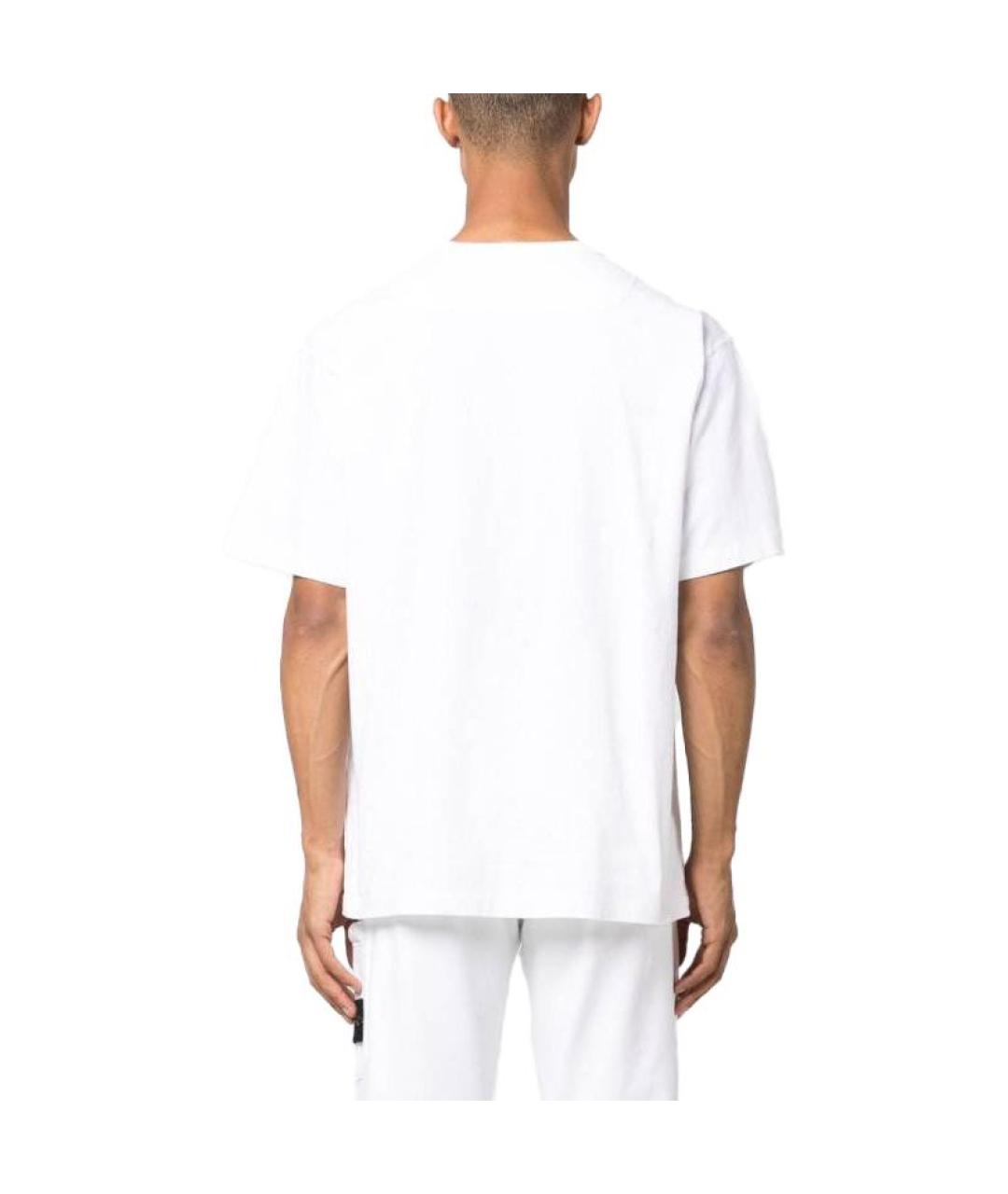 STONE ISLAND Белая хлопковая футболка, фото 3