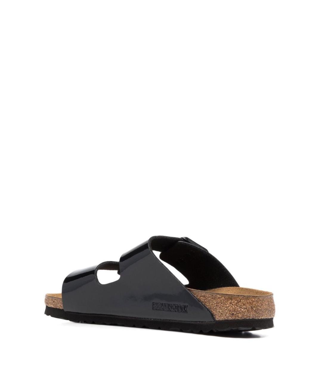 BIRKENSTOCK Черные кожаные шлепанцы, фото 7