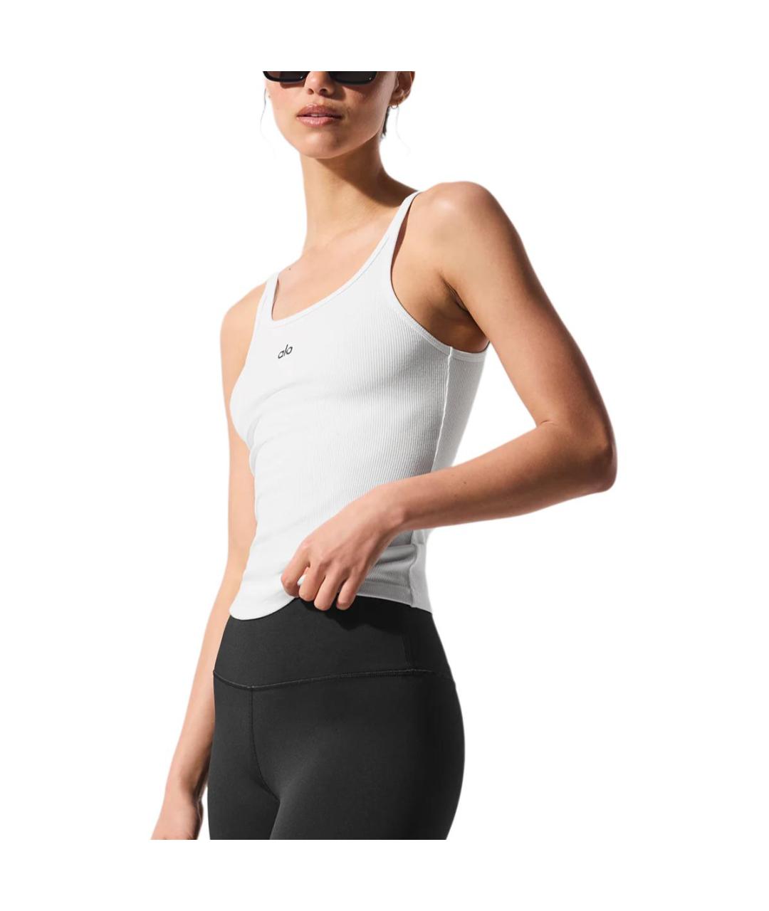 ALO YOGA Белая майка, фото 2