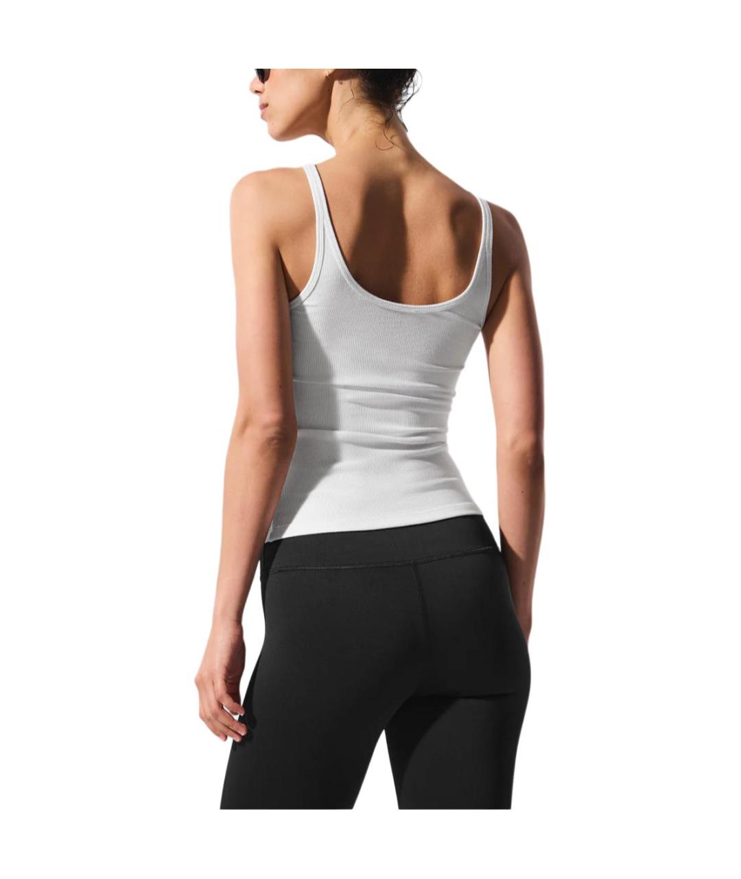 ALO YOGA Белая майка, фото 3