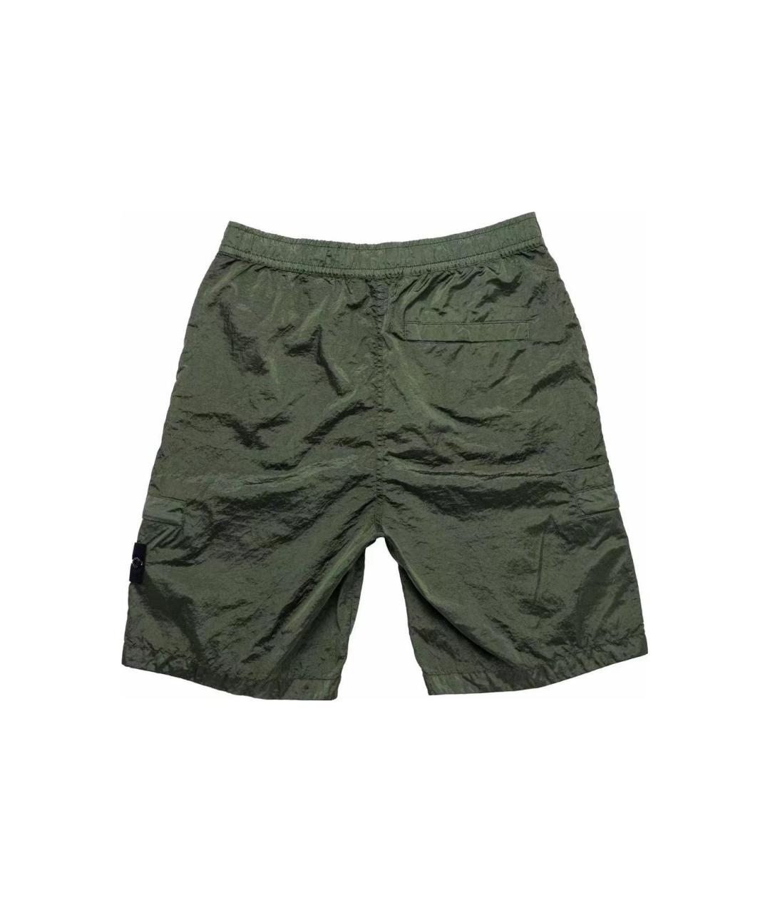 STONE ISLAND Зеленые шорты, фото 2