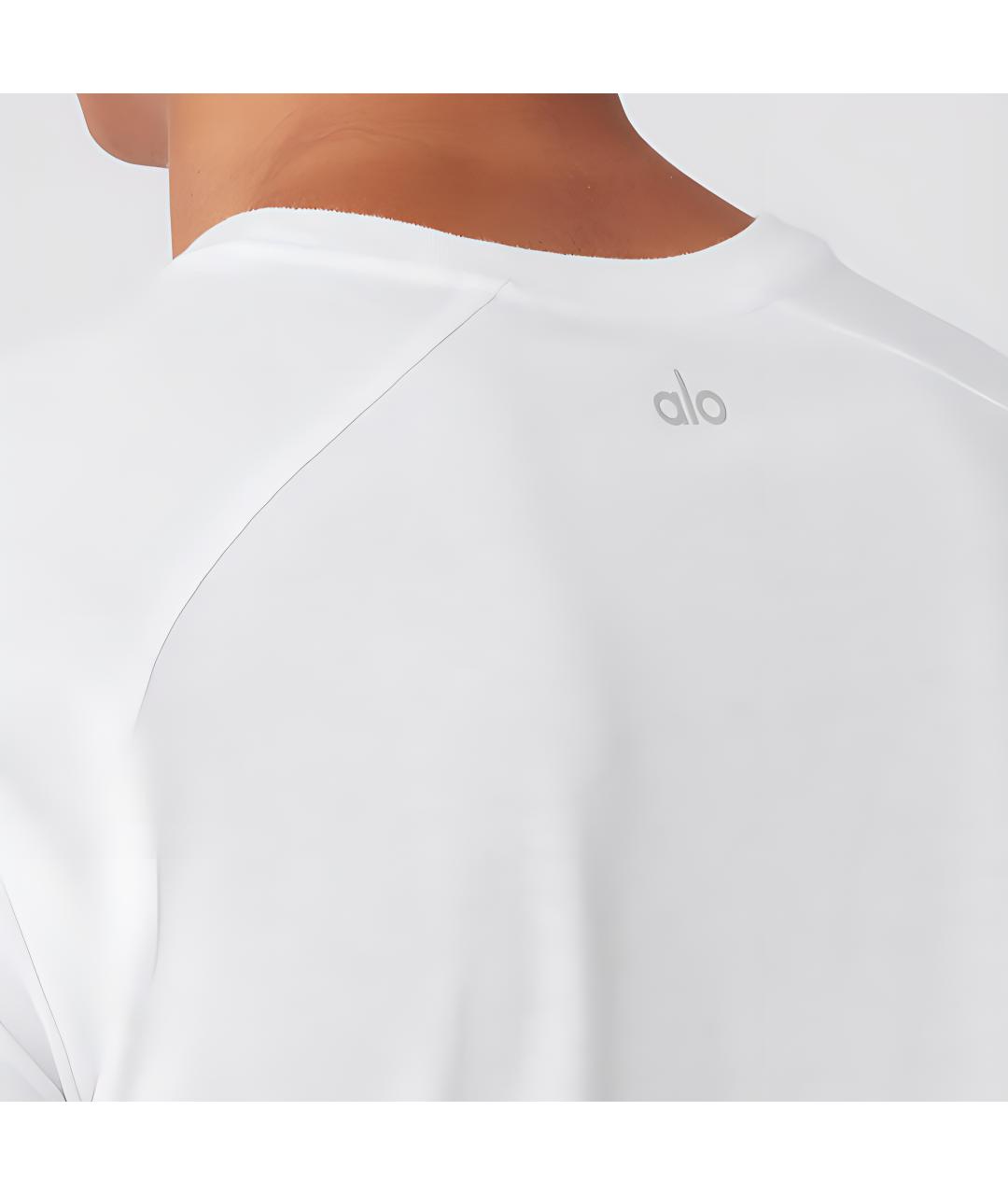 ALO YOGA Белая футболка, фото 4