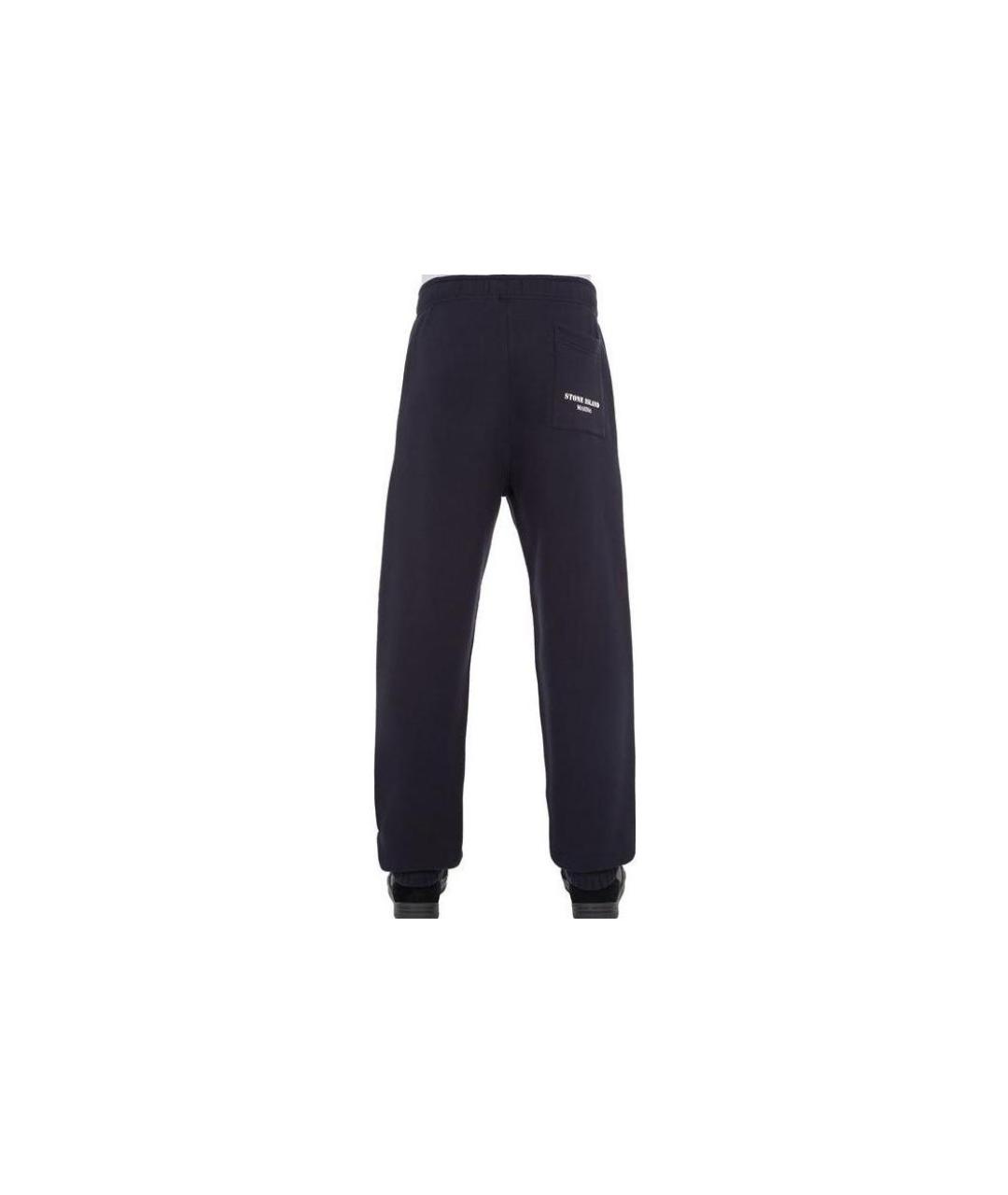 STONE ISLAND Темно-синие повседневные брюки, фото 2