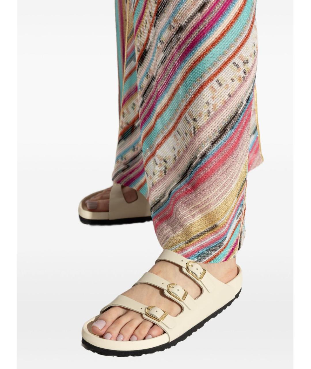 BIRKENSTOCK Бежевые кожаные шлепанцы, фото 6