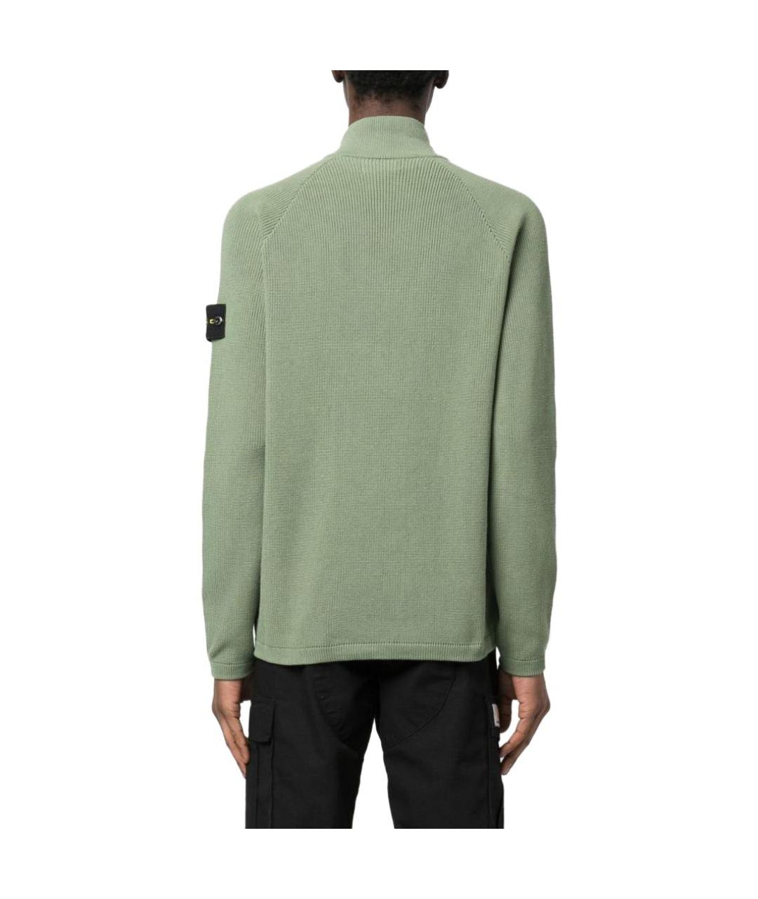 STONE ISLAND Зеленый джемпер / свитер, фото 4