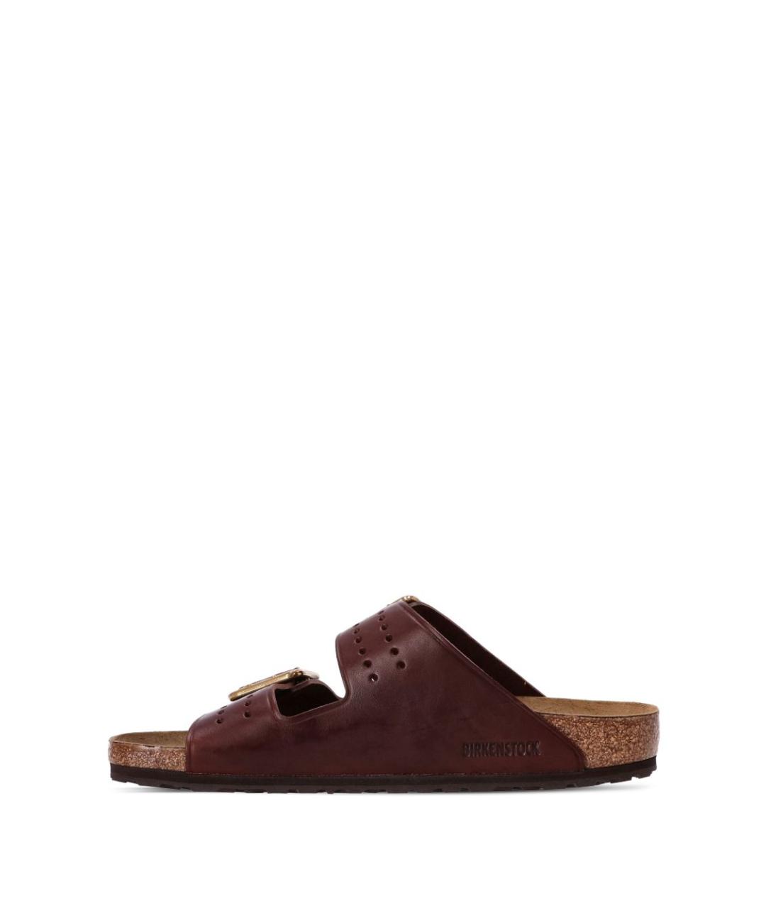 BIRKENSTOCK Бордовые кожаные сандалии, фото 5