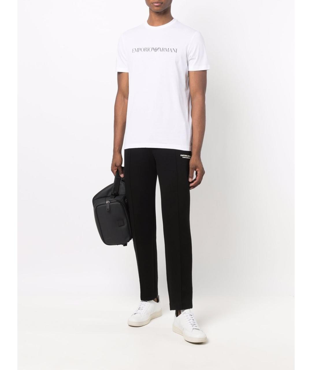 EMPORIO ARMANI Белая хлопковая футболка, фото 2