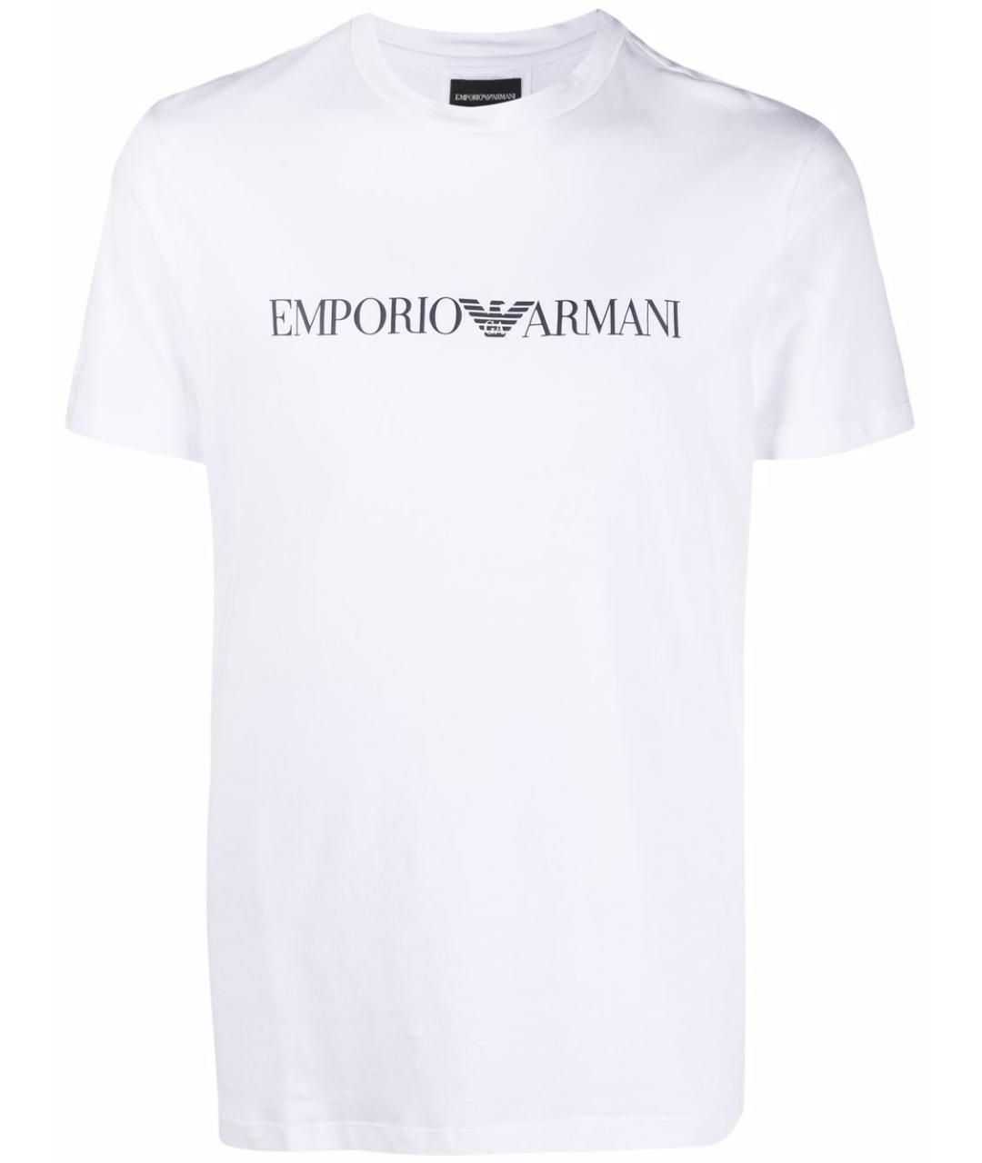 EMPORIO ARMANI Белая хлопковая футболка, фото 1
