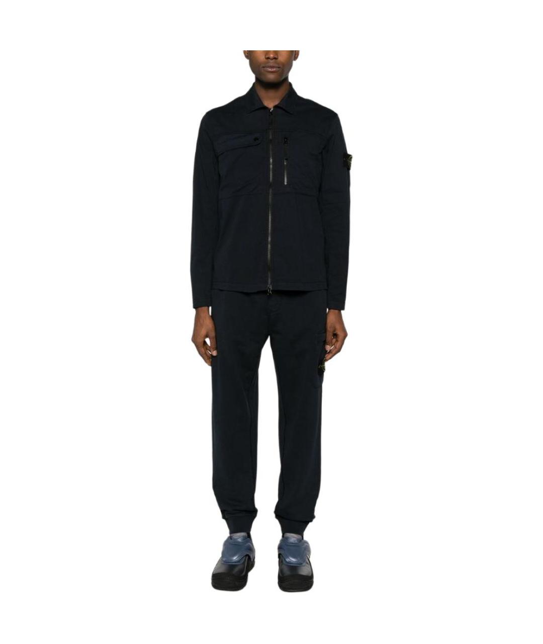 STONE ISLAND Темно-синие повседневные брюки, фото 4