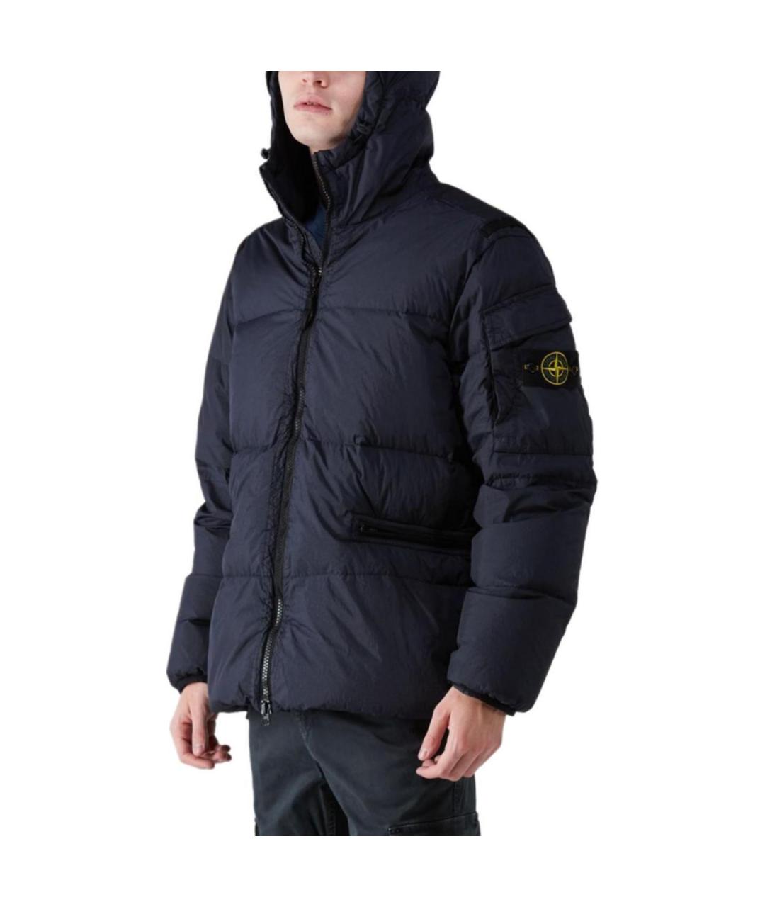 STONE ISLAND Темно-синий пуховик, фото 5
