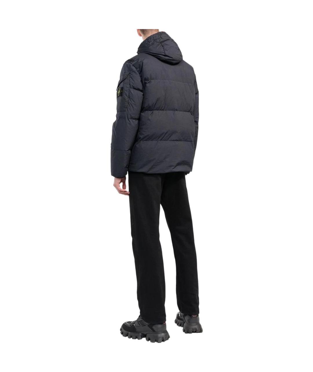 STONE ISLAND Темно-синий пуховик, фото 4
