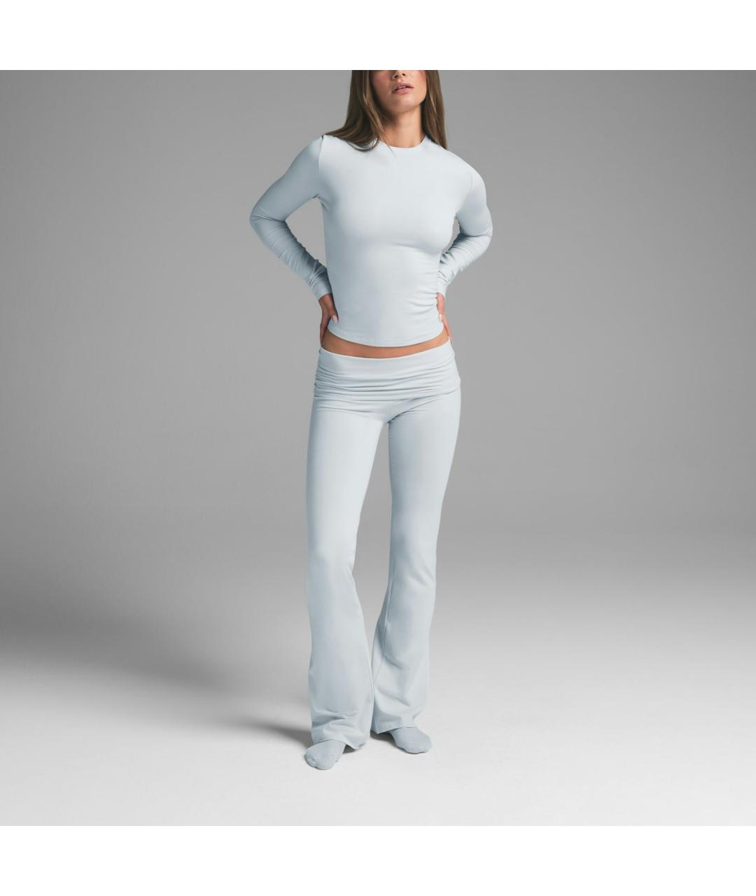 SKIMS Голубые прямые брюки, фото 4