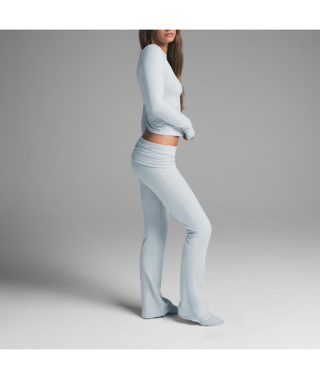 SKIMS Голубые прямые брюки, фото 3