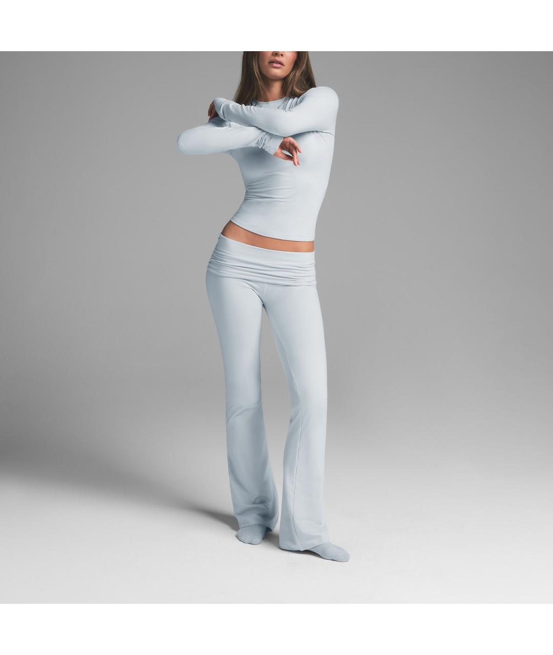 SKIMS Голубые прямые брюки, фото 2