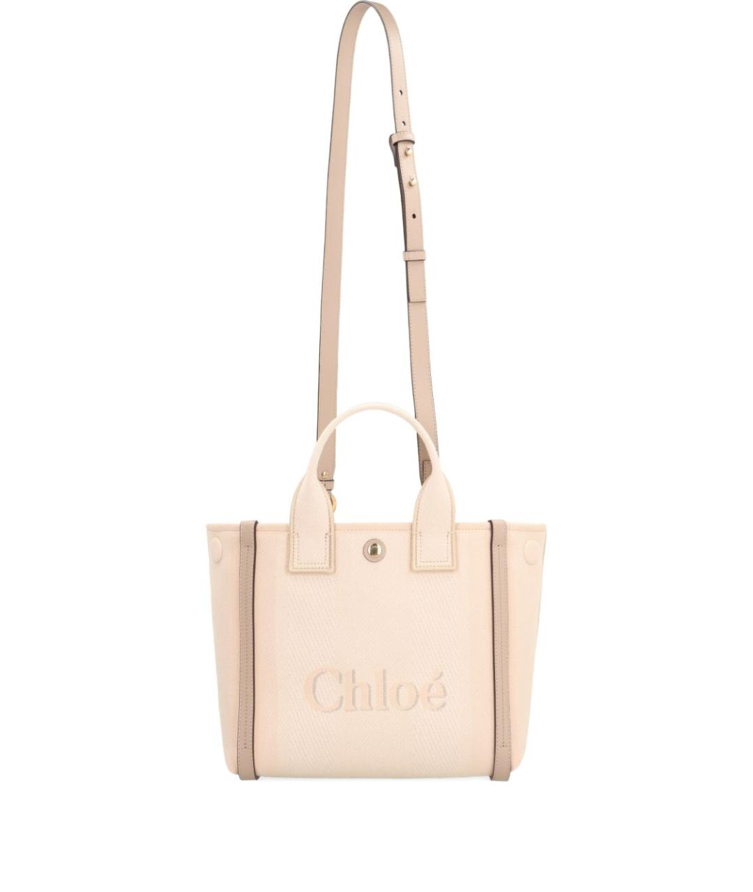 CHLOE Бежевая тканевая сумка тоут, фото 1