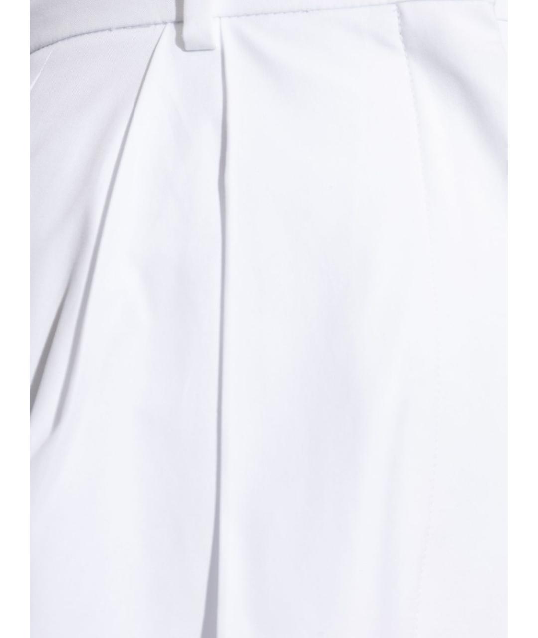 SPORTMAX Белые хлопковые прямые брюки, фото 5