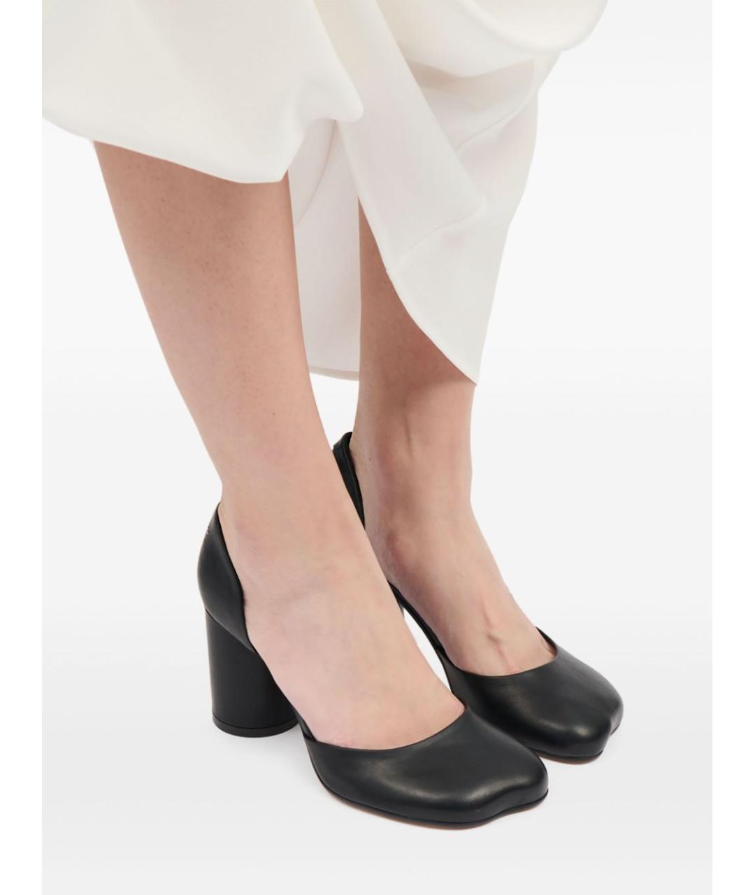 MM6 MAISON MARGIELA Черные кожаные туфли, фото 6