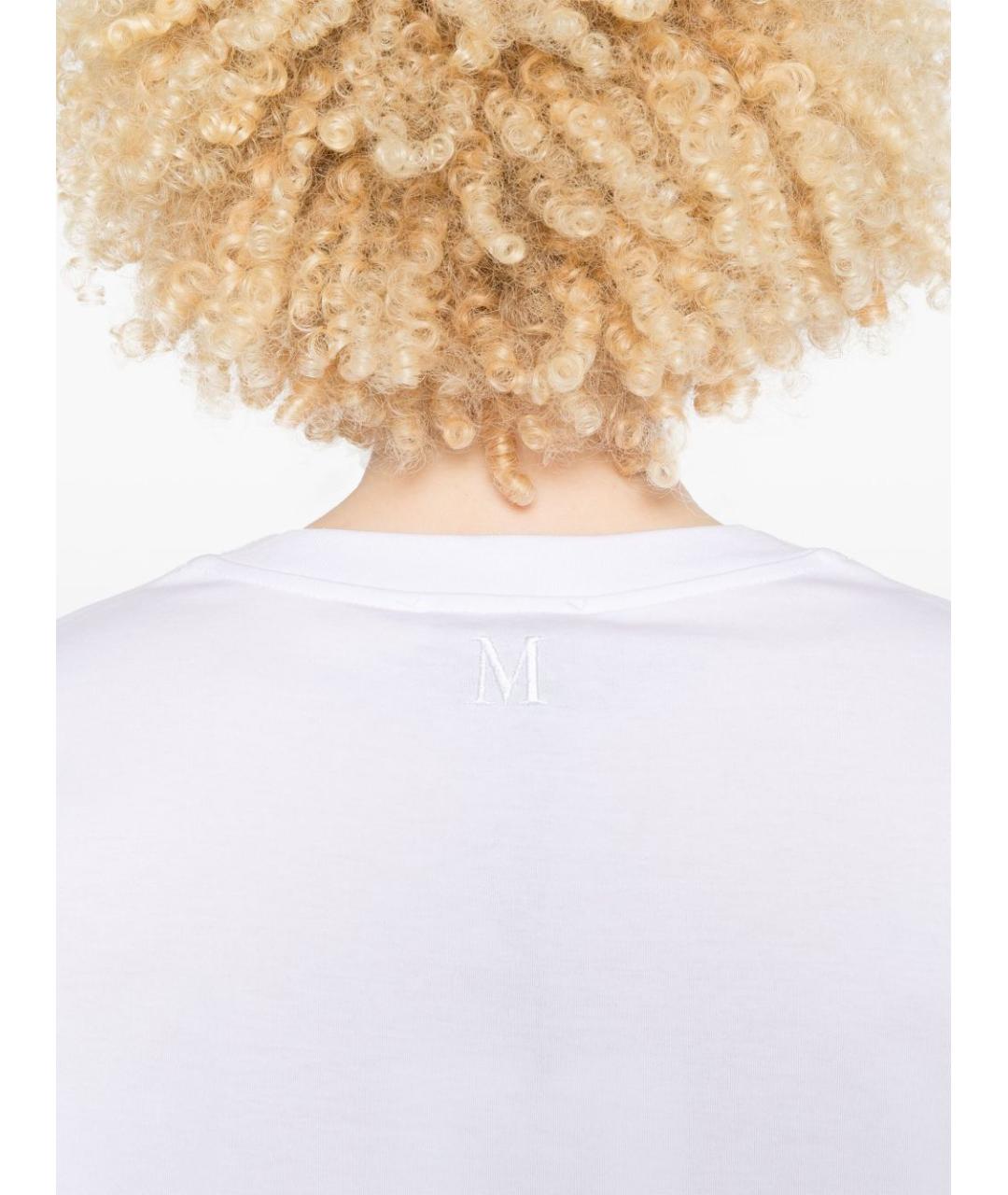 'S MAX MARA Белая хлопковая футболка, фото 2