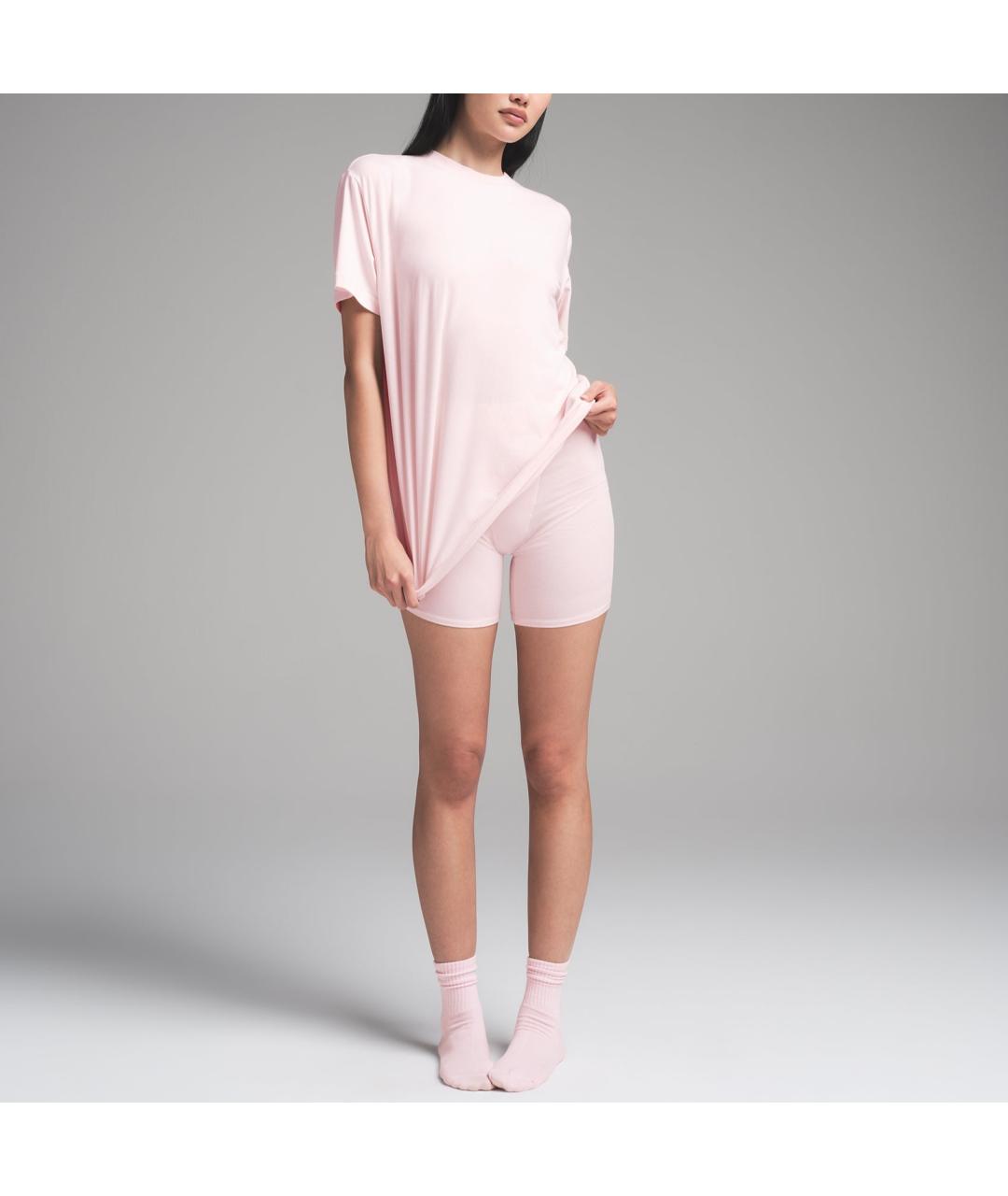 SKIMS Розовая футболка, фото 4