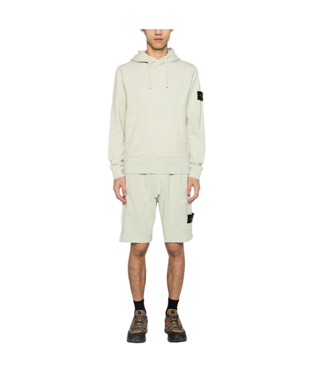 STONE ISLAND Зеленые шорты, фото 2