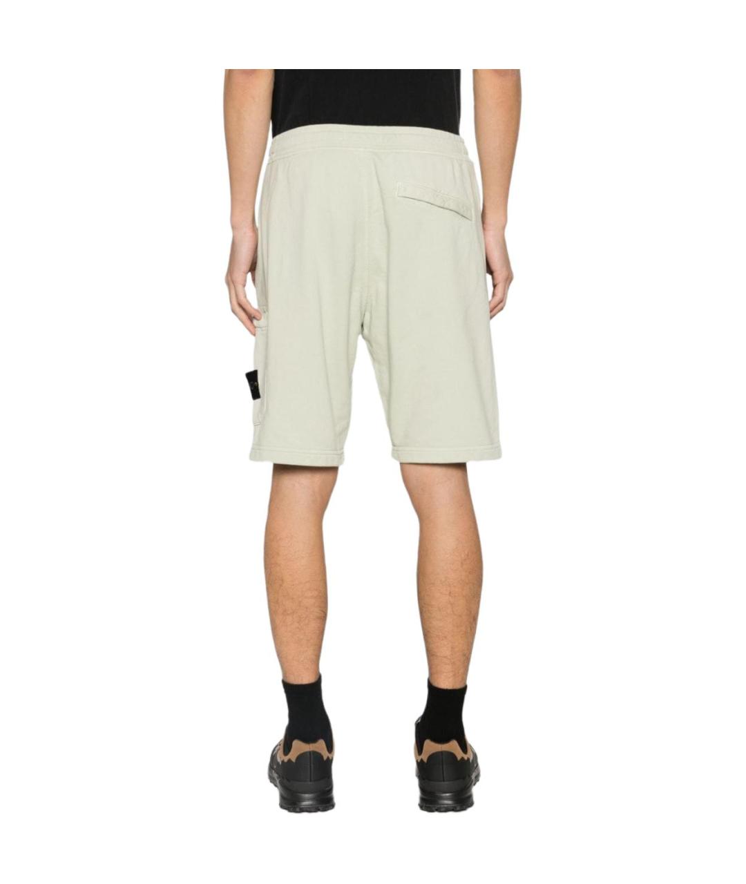 STONE ISLAND Зеленые шорты, фото 3